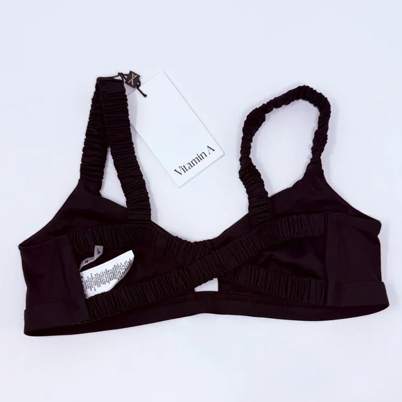 VITAMIN A Black Lennon Bralette & Zuri Bottom Bikini Set Sz M (8) - Picture 7 of 14